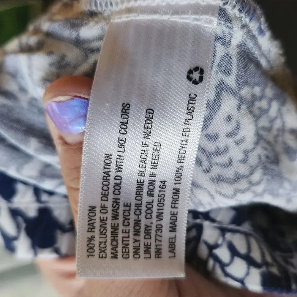 Lilly Pulitzer Blue Rayon Soft Shorts